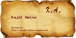 Kajdi Amina névjegykártya